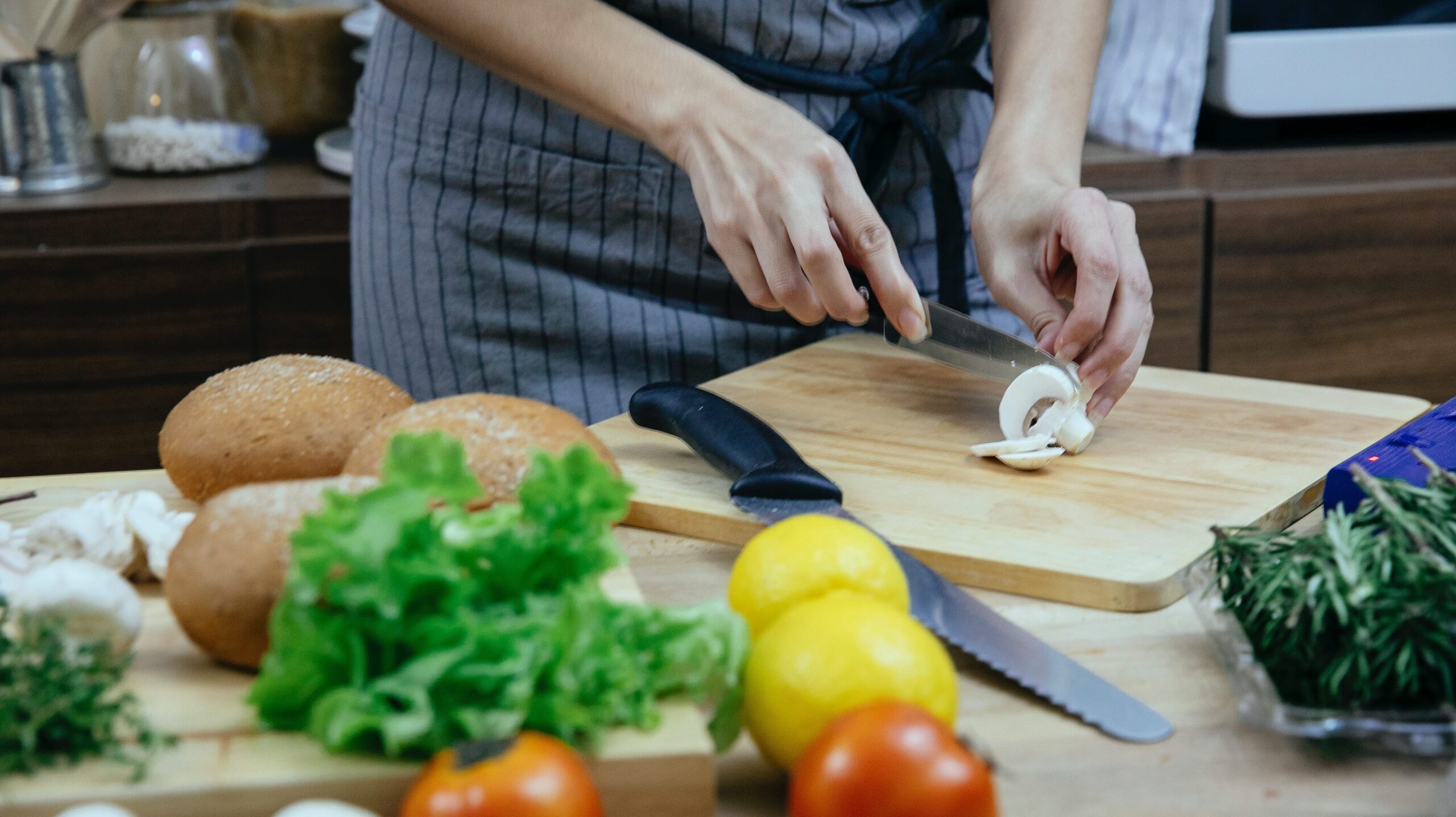 Chefs at Bon Appetit chopping up ingredients for World Vegan Day to make the best vegan food Colchester can offer